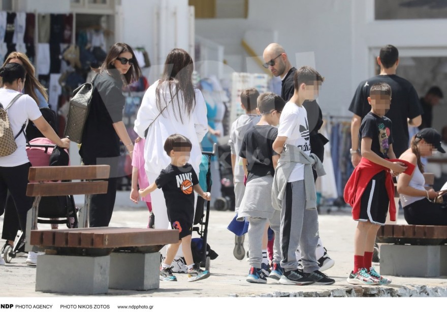 Ολυμπία Χοψονίδου Βασίλης Σπανούλης παιδιά Μύκονος