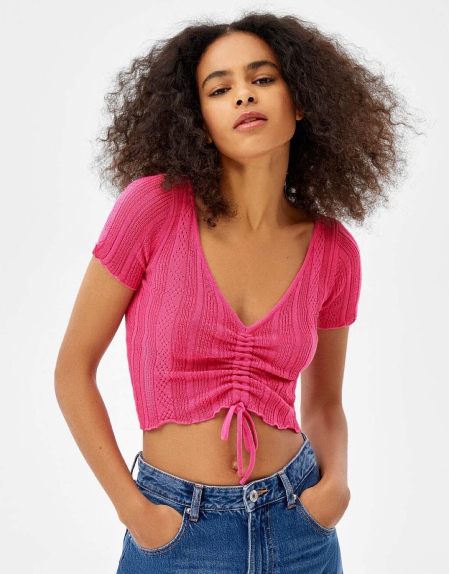 Ροζ μπλούζα από τα Bershka