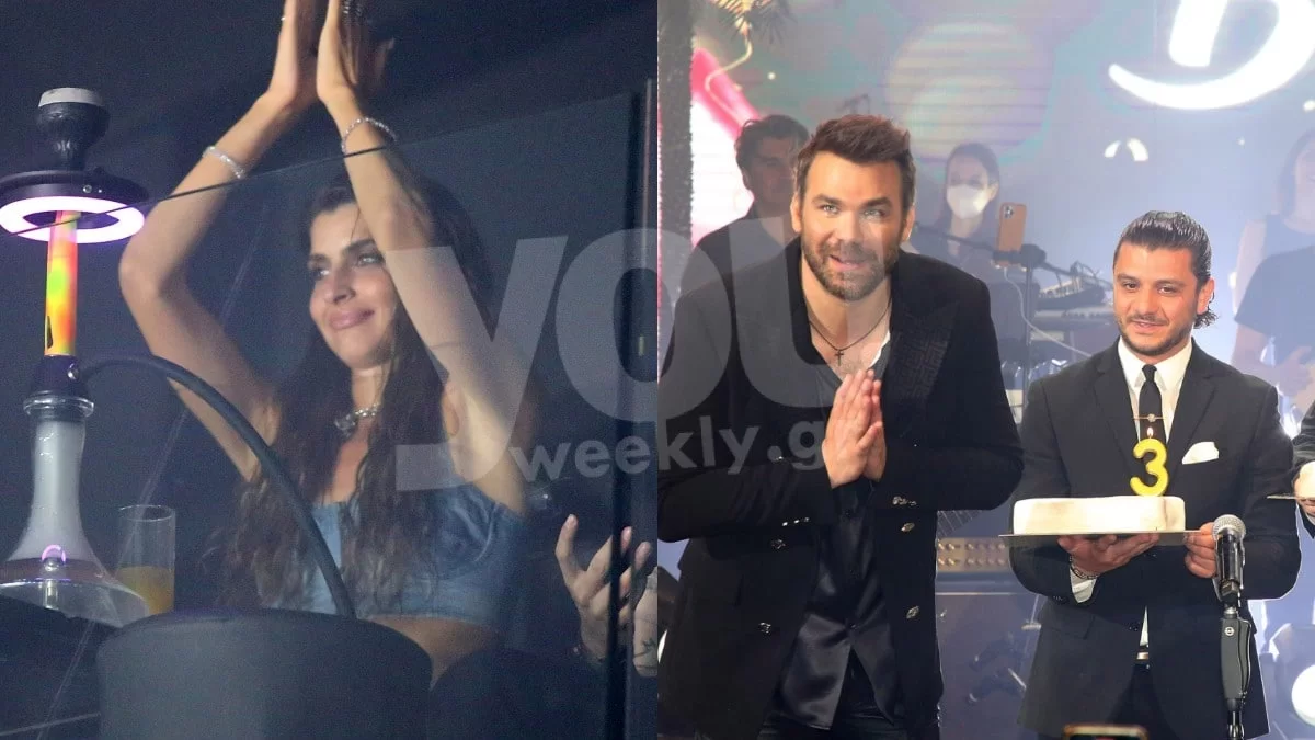 Ξεροσταλιάζει στα πάνω πατώματα του Enastron - Αποκλειστικές φωτογραφίες της Σαρρή να χειροκροτά τον Σαμπάνη