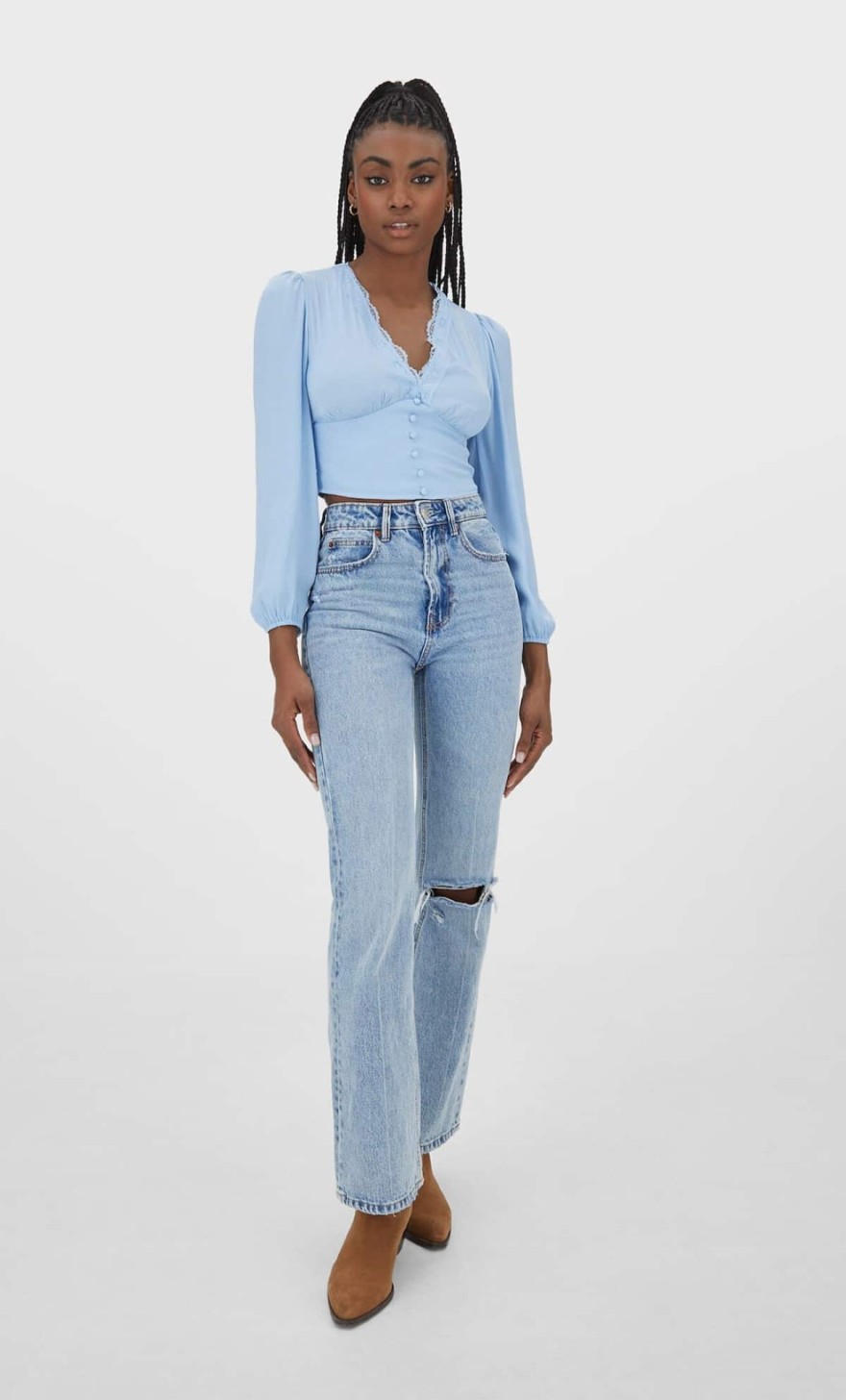 Σιέλ μπλούζα από τα Stradivarius