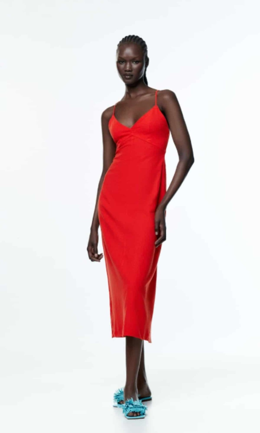 zara φόρεμα κόκκινο