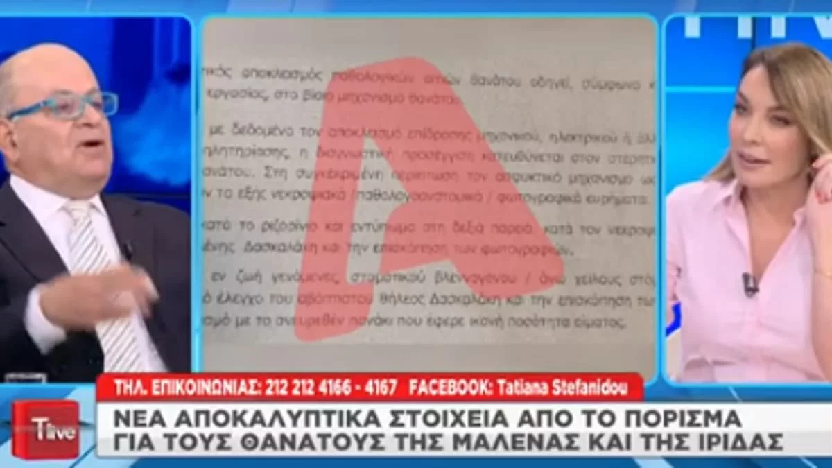 Πάτρα: Νέα αποκαλυπτικά στοιχεία για την ασφυξία που υπέστη η Μαλένα και η Ίριδα