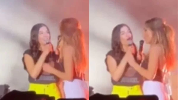 Με κοντή φούστα στο πλευρό της μαμάς της - Μελίνα και Δέσποινα Βανδή τραγούδησαν για πρώτη φορά μαζί στη σκηνή