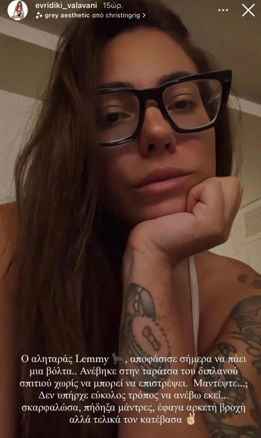 Η Βαλαβάνη έχασε το γατάκι της