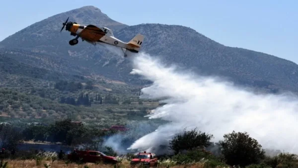Μεγάλη φωτιά στο πεδίο βολής του Ασκού