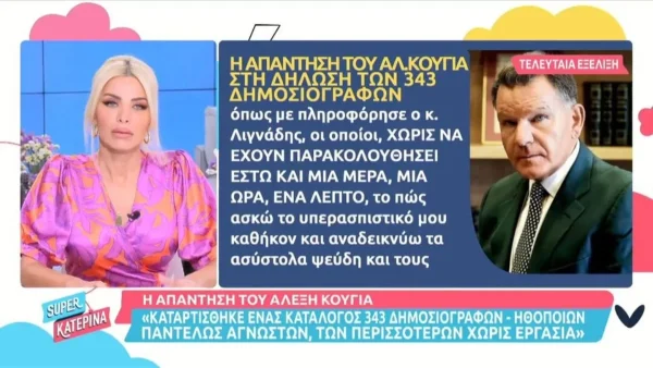 «Νομίζουν ότι θα με τρομοκρατήσουν» - Η απάντηση του Αλέξη Κούγια στην επιστολή των 343 καλλιτεχνών