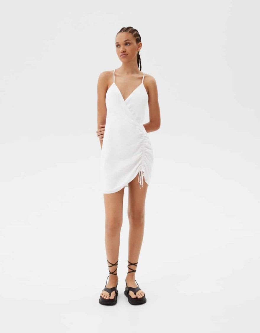 Bershka - Λινό φόρεμα 