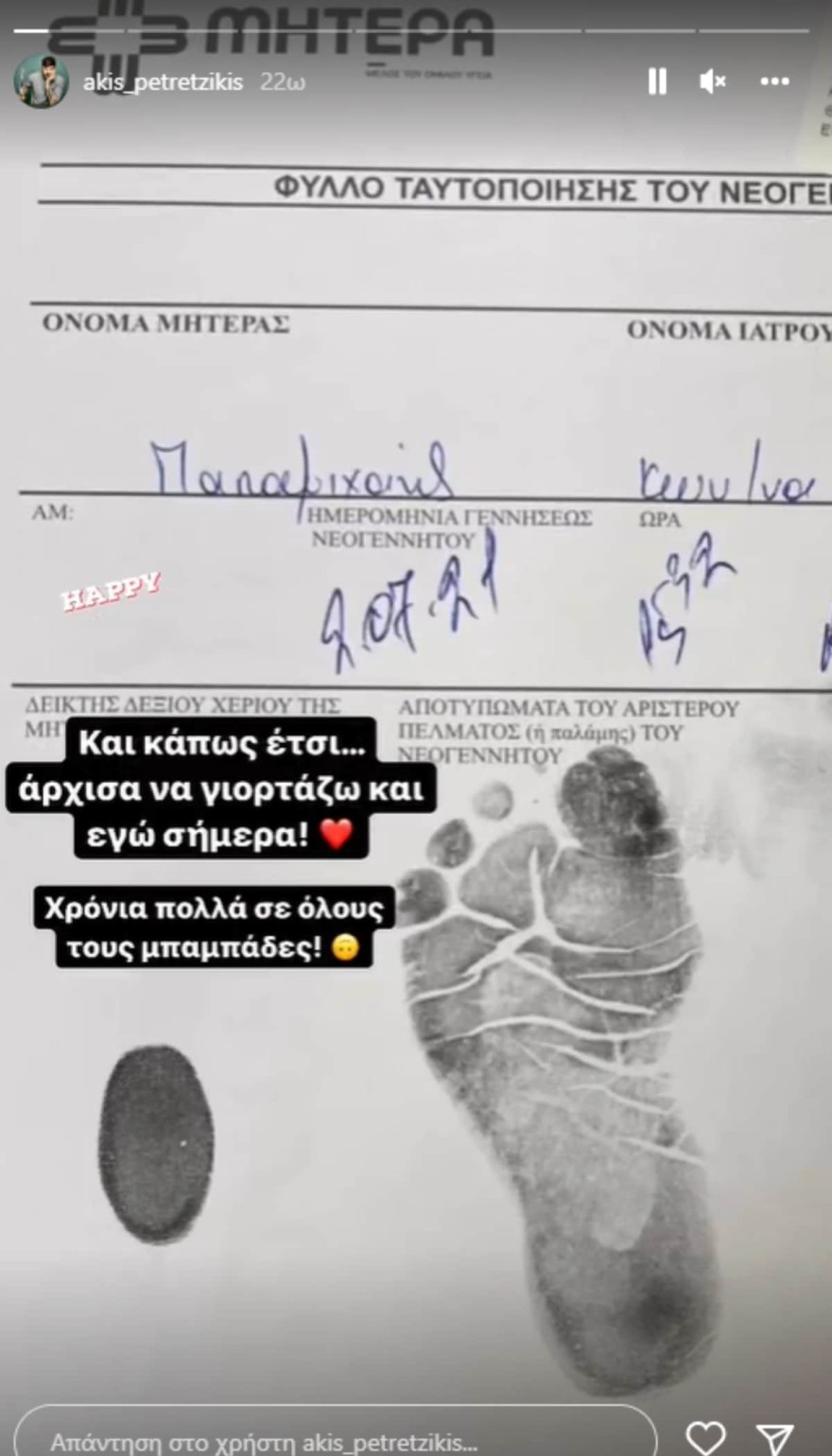 Η ανάρτηση του Άκη Πετρετζίκη για την γιορτή του Πατέρα