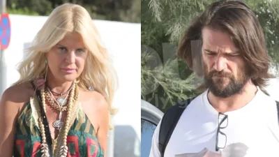 Εκείνος κρατούσε όλες τις τσάντες ενώ εκείνη περπατούσε λίγο πιο πίσω - Στην Μύκονο Πατούλη και Χολέβας