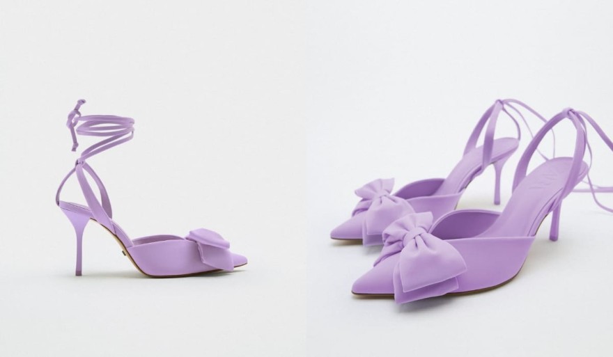 Zara τακούνια λιλά