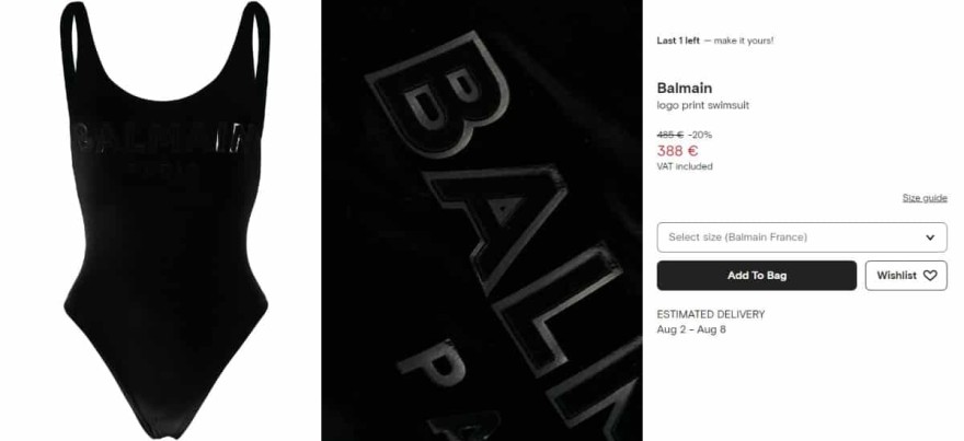Balmain ολόσωμο μαγιό