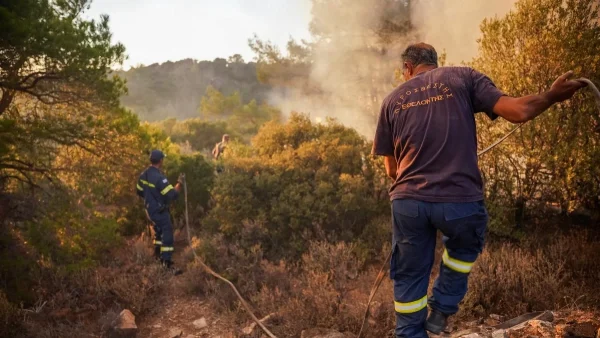Φωτιά στο Κορωπί - Επίγειες δυνάμεις στο σημείο