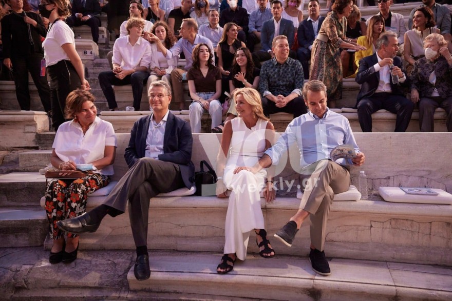 Η Μαρέβα και ο Κυριάκος Μητσοτάκης στο Ηρώδειο