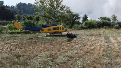 Μεγάλη αναζωπύρωση της φωτιάς στη Μυτιλήνη - Επιχειρούν με εναέρια μέσα