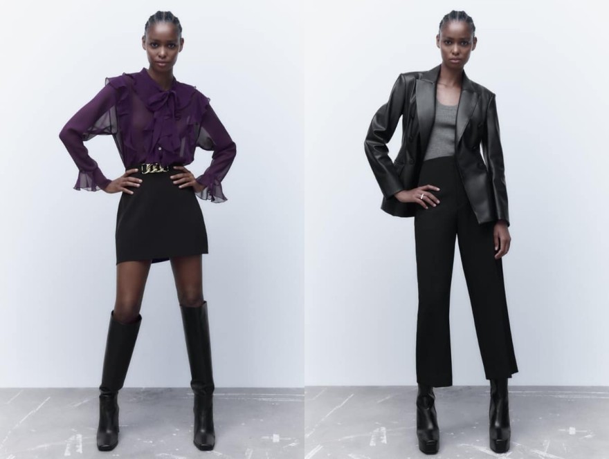 Zara μπλούζα και μπλέιζερ