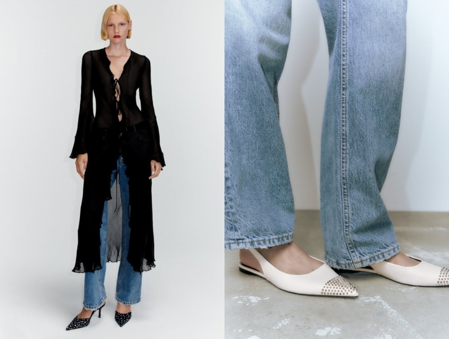 Zara κιμονό και παπούτσια