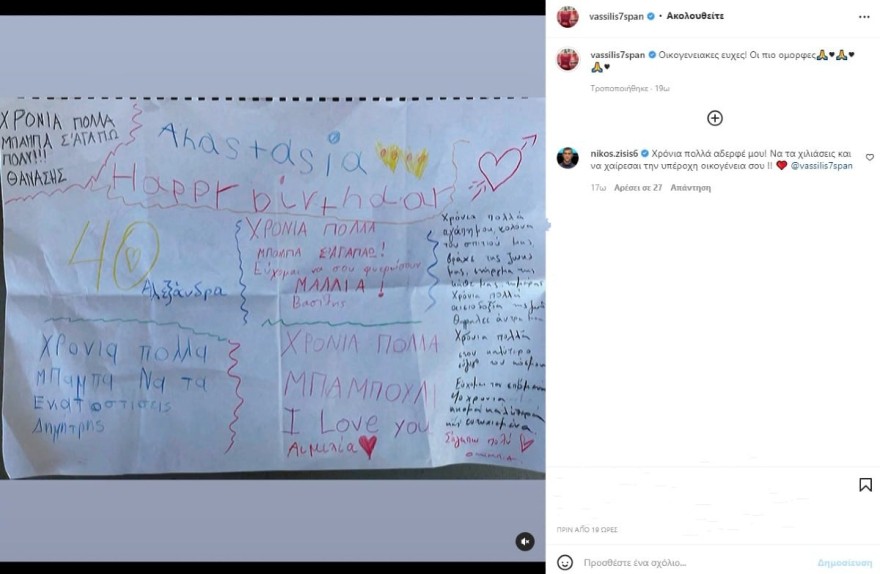 Βασίλης Σπανούλης γενέθλια