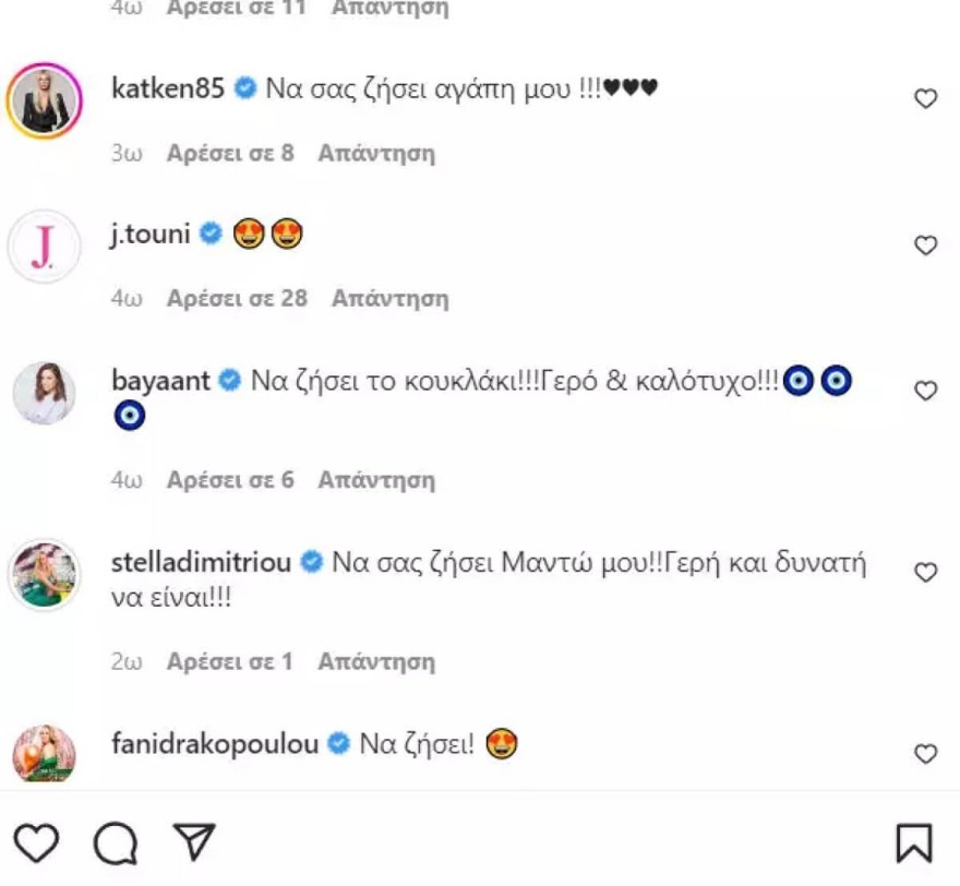 Μαντώ Γαστεράτου - ευχές