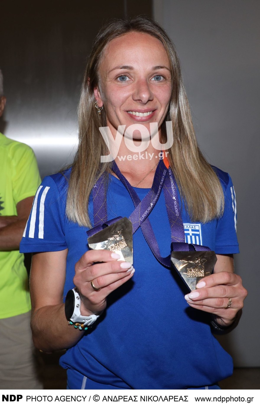 Η ΑΝτιγόνη Ντρισμπιώτη με τα χρυσά της μετάλλια