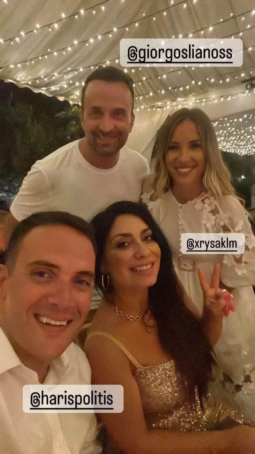 Στιγμιότυπο από την βάπτιση της κόρης του Γιώργου Λιανού 