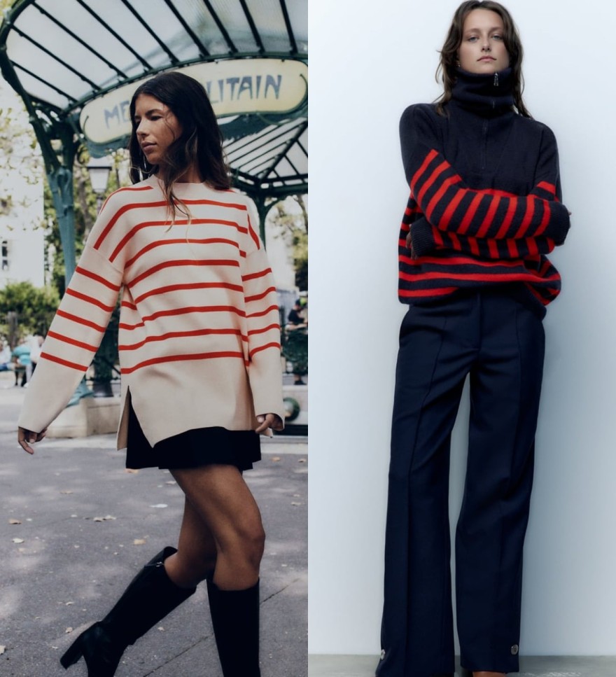 Πλεκτό ριγέ Zara