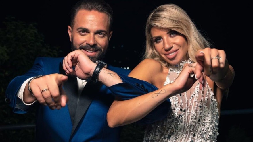 Αδημοσίευτες φωτογραφίες από τον γάμο του Ηλία Βρεττού και της Αναστασίας Δεληγιάννη