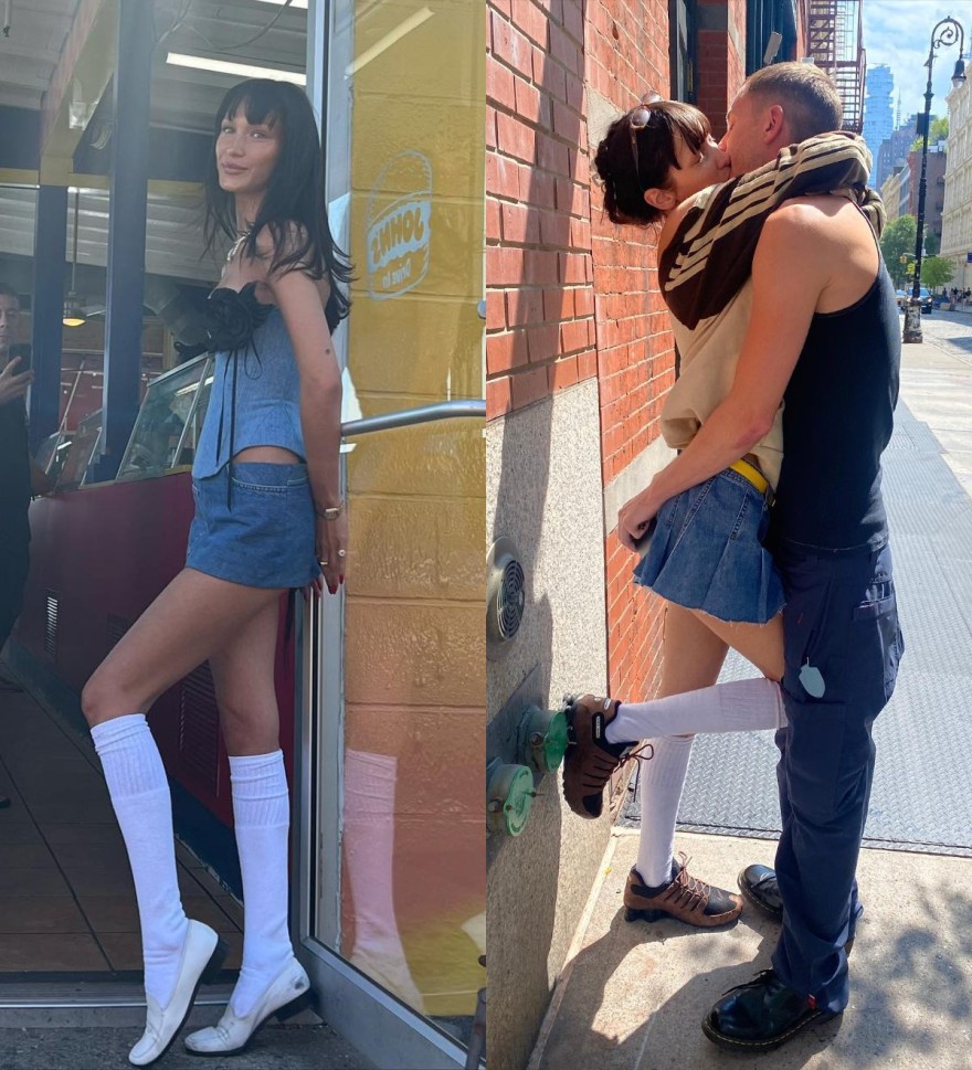 Bella Hadid κάλτσες