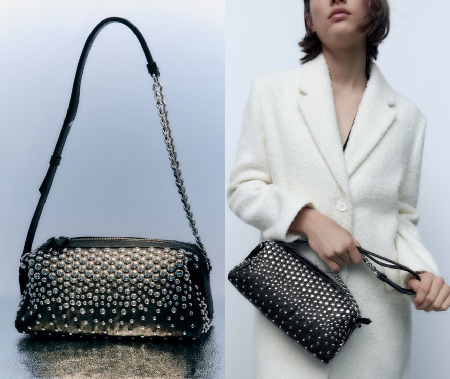 Μαύρη τσάντα Zara