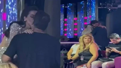 Δεν σταμάτησαν να φιλιούνται στα διαλείμματα του J2US - Ασυγκράτητοι Δέσποινα Βανδή και Βασίλης Μπισμπίκης