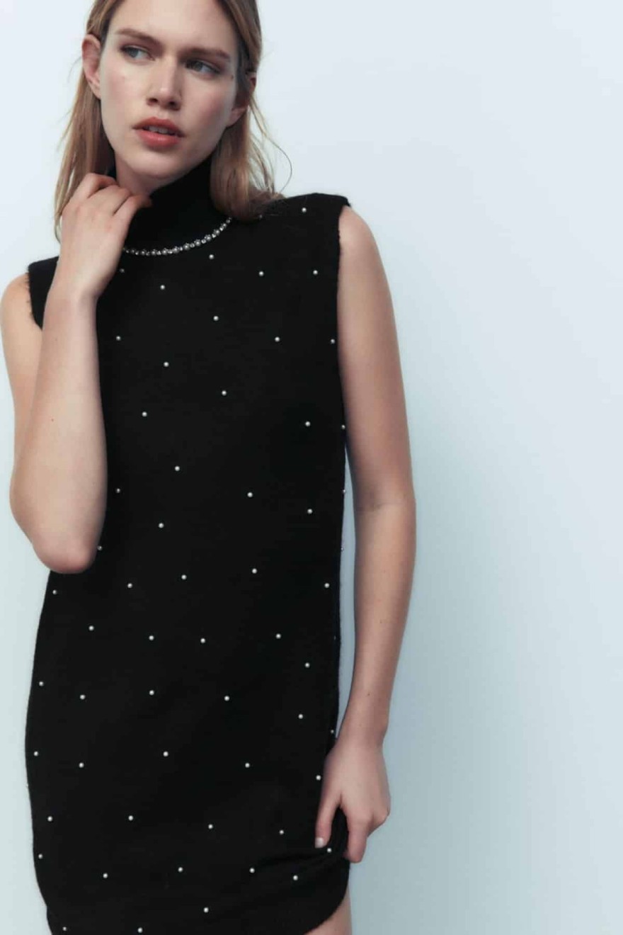 Zara πλεκτό φόρεμα