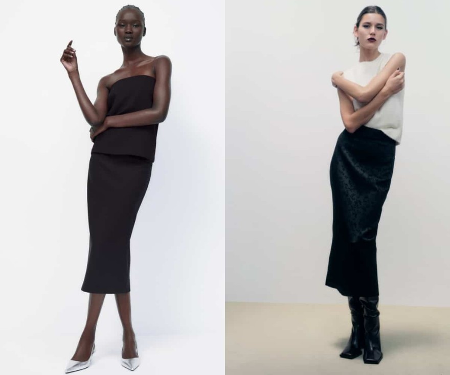 Zara φούστα και top