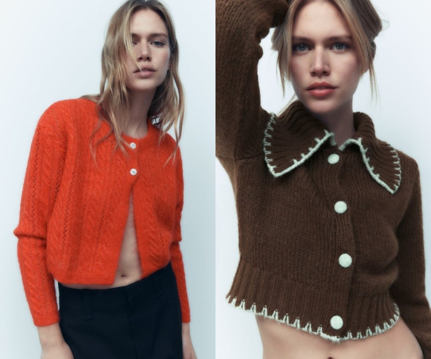 Zara πλεκτή ζακέτα