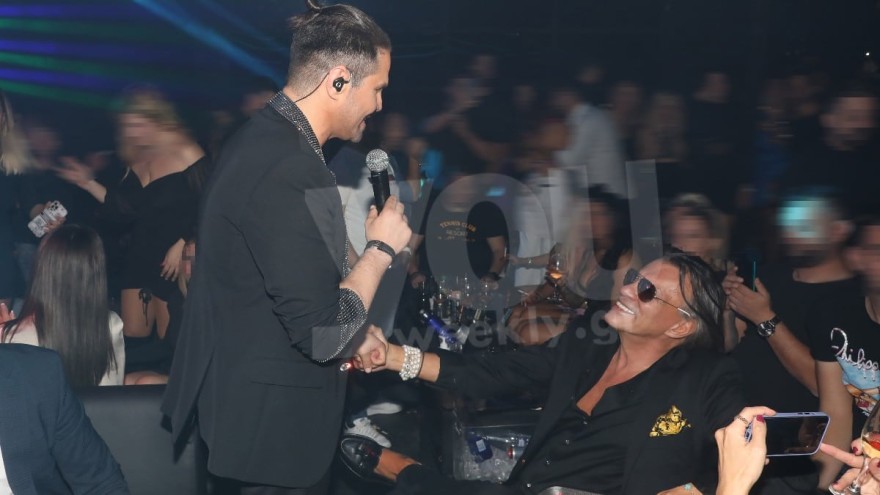 Αποκλειστικές φωτογραφίες με τον Ηλία Ψινάκη να διασκεδάζει στον Γιώργο Τσαλίκη