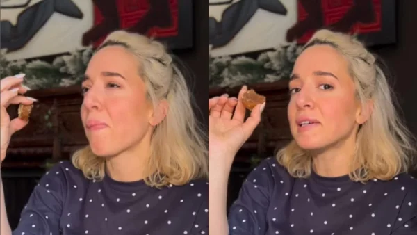Εντελώς ακομπλεξάριστη η Καλομοίρα - Το βίντεο που έγινε viral μετά την γκάφα της με τα μελομακάρονα