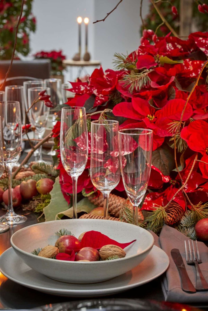 επιτραπέζιες διακοσμήσεις με αλεξανδρινά