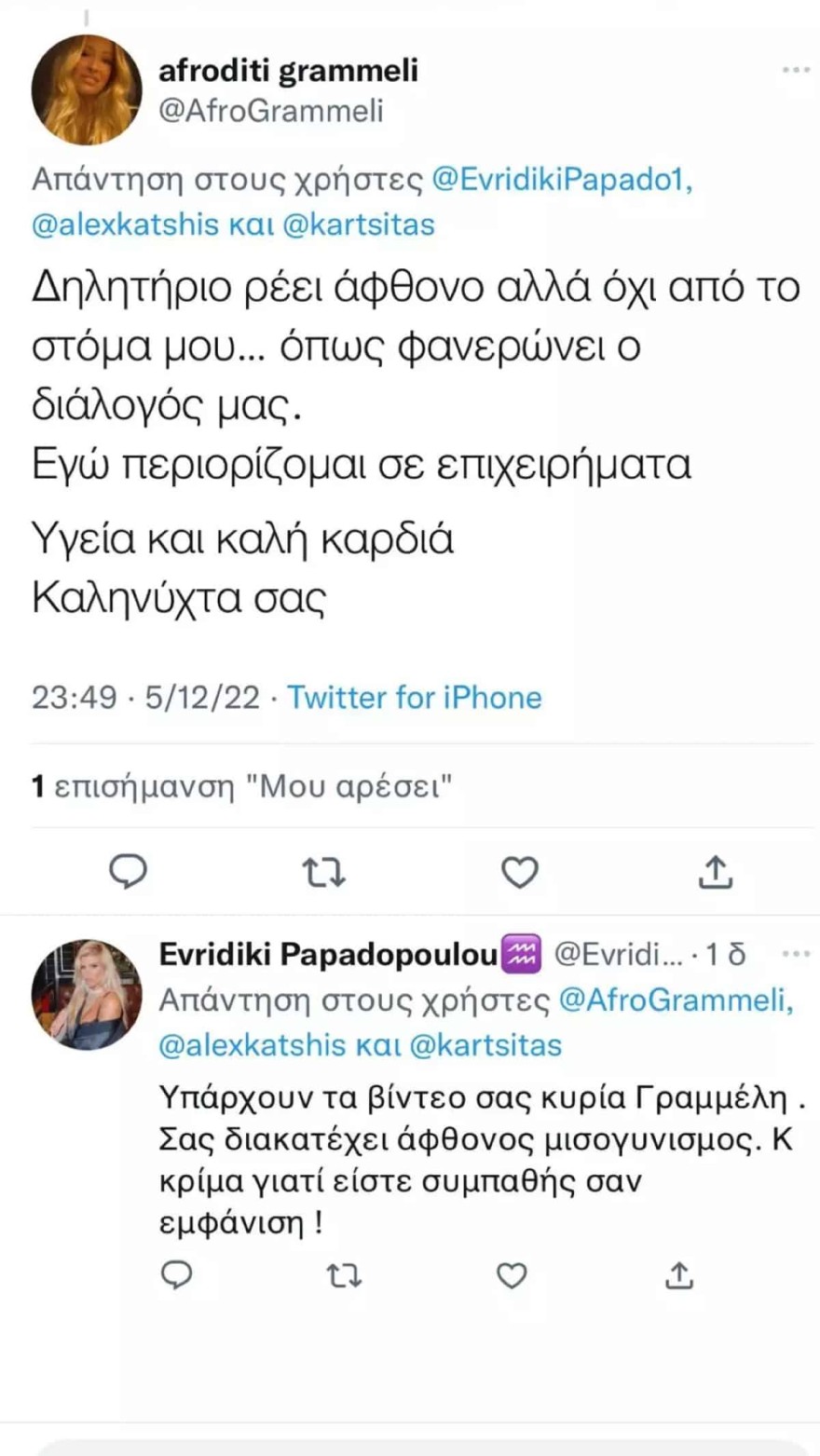 Αφροδίτη Γραμμέλη Ευρυδίκη Παπαδοπούλου