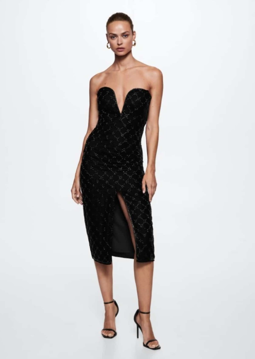 Mango μαύρο φόρεμα