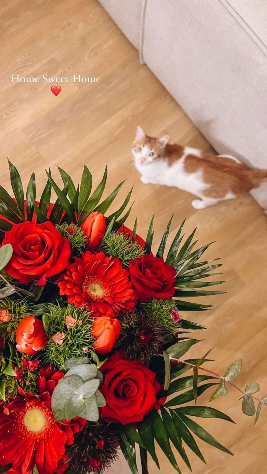 Ευρυδίκη Βαλαβάνη ανθοδέσμη