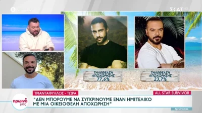 «Αγόρι μου γλυκό τι συγκρίνεις;» - Χαμός στον αέρα του Πρωινού μας με τον Τριαντάφυλλο εξαιτίας του Κωνσταντίνου Βασάλου