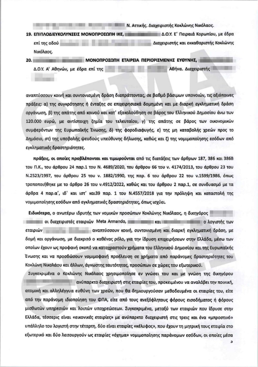 Κοκλώνης - Ξέπλυμα χρήματος 3