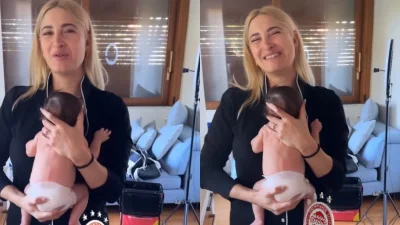 "Κοκκίνησε" το σπίτι του Αλεξάνδρου & της Τούνη - Το βίντεο που κάνει τον γύρο του διαδικτύου με την Ιωάννα να τραγουδά στον μπέμπη...