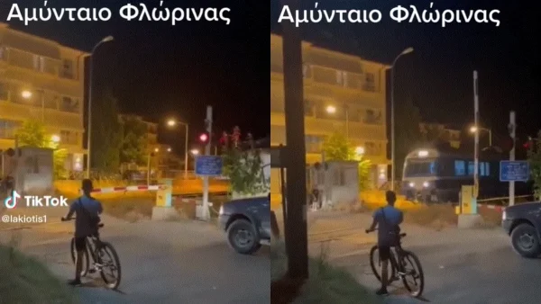 Πρωτοφανές περιστατικό: Ανοίγουν οι μπάρες την ώρα που περνάει τρένο - Βίντεο ντοκουμέντο στο Αμύνταιο Φλώρινας