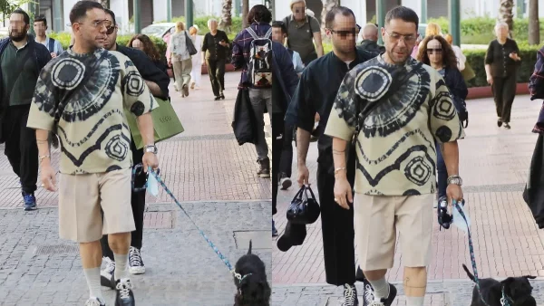 Παρά το κρύο βούτηξε στην θάλασσα - Η βόλτα του Γιώργου Μαζωνάκη μαζί με την σκυλίτσα του