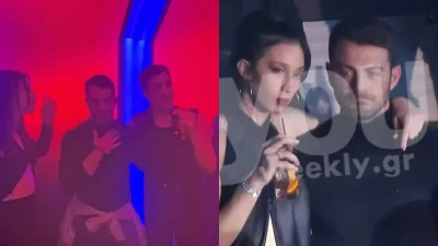 Τους κοιτούσε όλο το μαγαζί: Με μαύρο φόρεμα με κοψίματα στο στήθος η Βαμβακούση - Βίντεο από τα μπουζούκια με τον Αγγελόπουλο στην πίστα