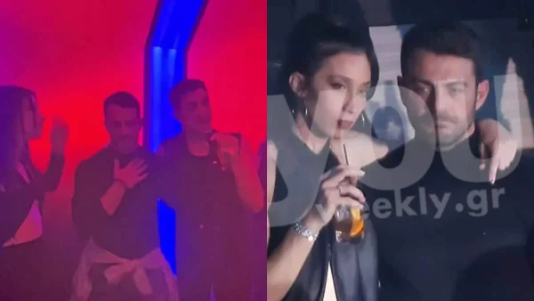 Τους κοιτούσε όλο το μαγαζί: Με μαύρο φόρεμα με κοψίματα στο στήθος η Βαμβακούση - Βίντεο από τα μπουζούκια με τον Αγγελόπουλο στην πίστα