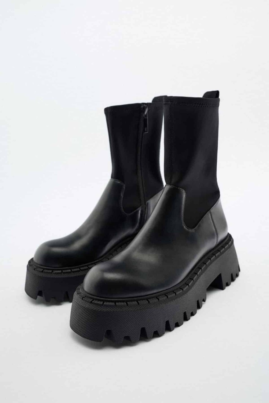 Zara Μαύρα Μποτάκια