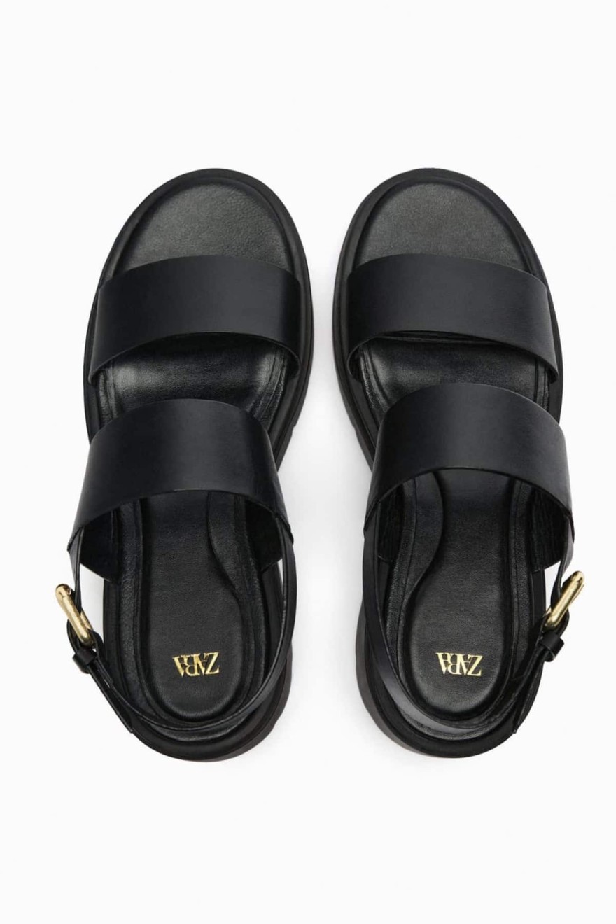 Zara μαύρα πέδιλα