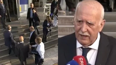 Γιώργος Παπαδάκης: «Έχω και εγώ το κινητό, μπορεί να βλέπω μπάλα που και που» - Τα πρώτα πλάνα έξω από το Ραδιομέγαρο της ΕΡΤ πριν το debate