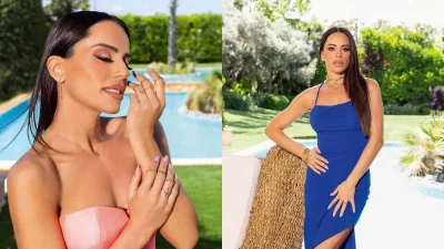 Η Μαρία Αντωνά φοράει ρούχα και αξεσουάρ Ελλήνων fashion designers