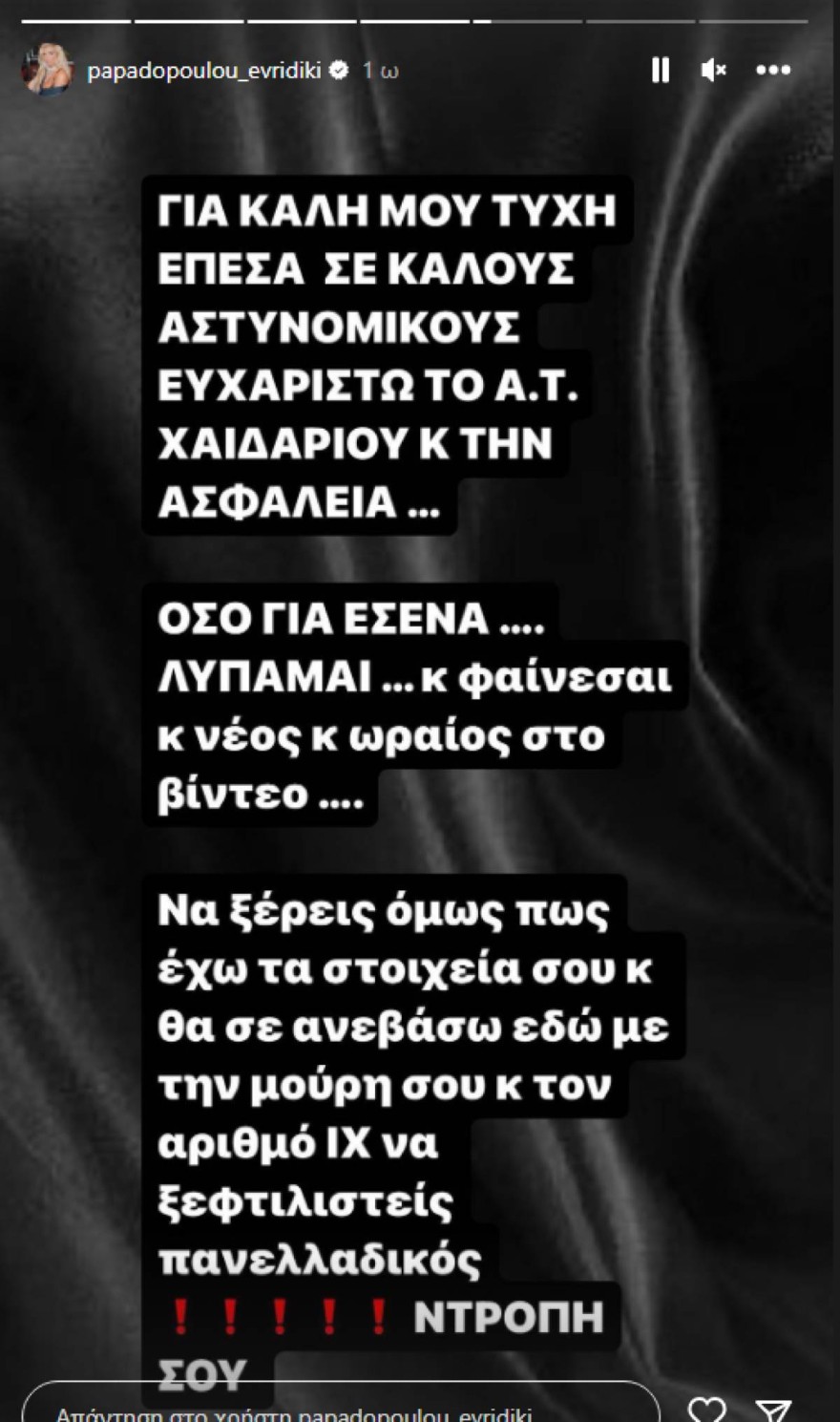 Ευρυδίκη Παπαδοπούλου - κλοπή